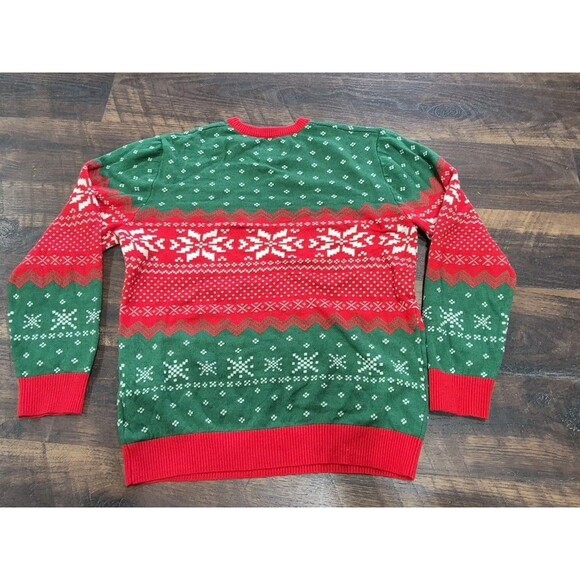 Elf "Santa I Know Him" Christmas Sweater Size Large Ugly Christmas Sweater - Picture 2 of 8
